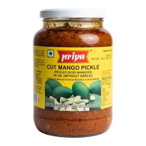 Cut Mango Pickel Without Garlic 印度芒果醃漬物 (塊狀) (無大蒜) PRIYA 1Kg